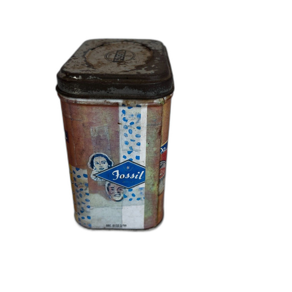 FOSSIL Tin Can Watch Empty Authentic Genuine Fossil 1999 w/ Accessories - Picture 14 of 14